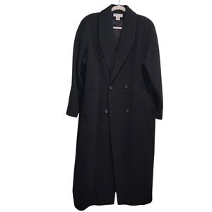 Vintage Preston&York Wool Black Women’s Trench Coat Size 18W Made In USA Dillard